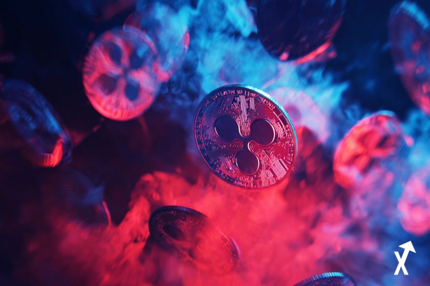 "Ripple XRP cryptocurrency logo design"