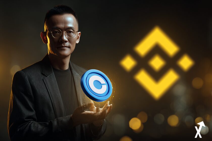 Binance BNB logo, Coinbase coin held.