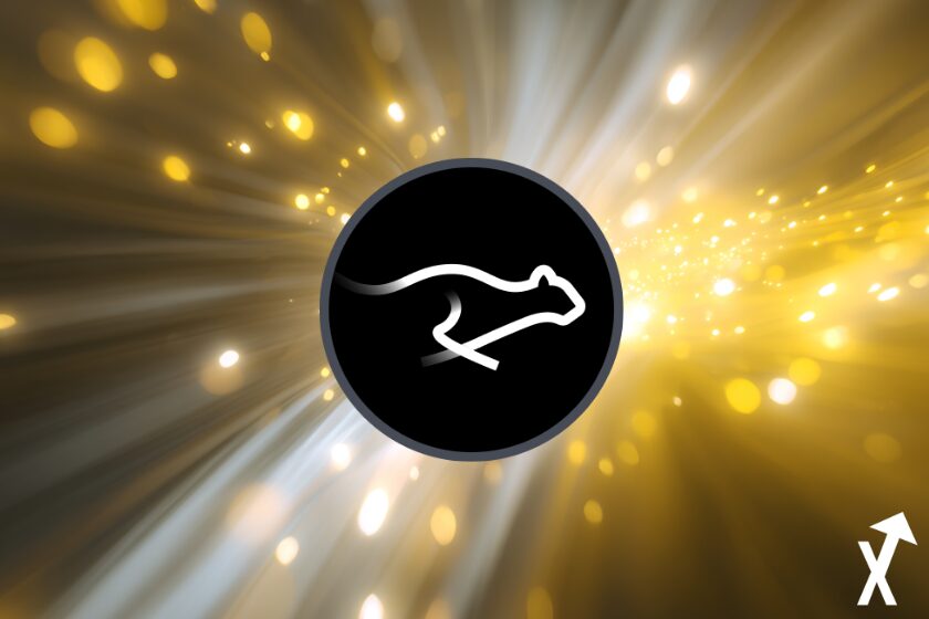 Abstract glowing lights, keeta crypto concept.