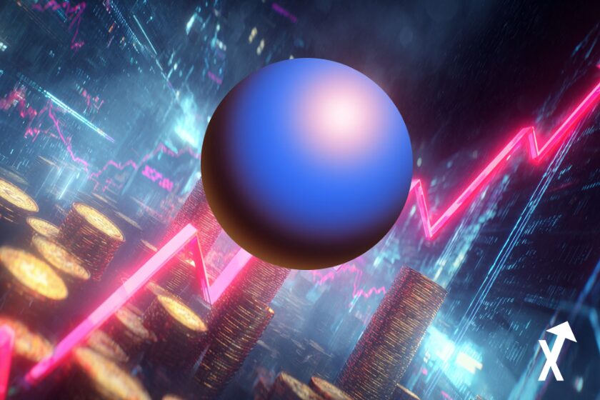 "Zora token rise on futuristic chart"