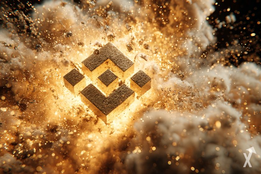 Binance BNB logo on display.
