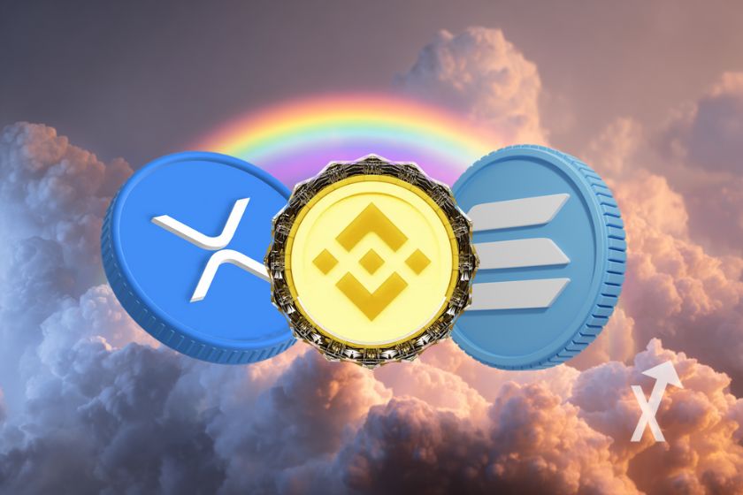 "Cover for BNB, SOL, XRP cryptocurrency"