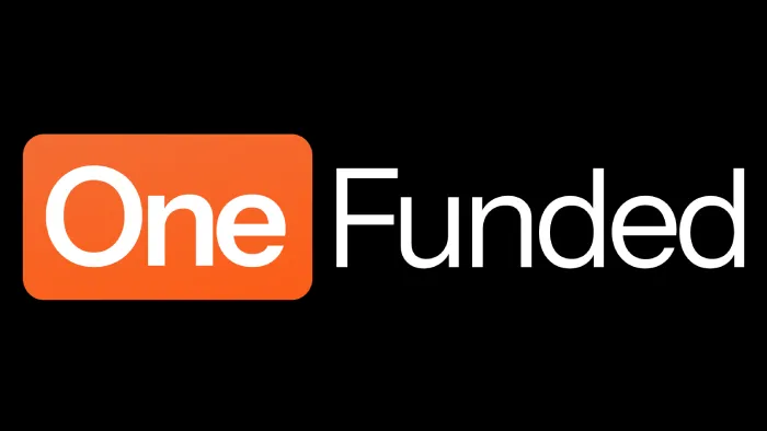onefunded logo on black background with one in orange and white