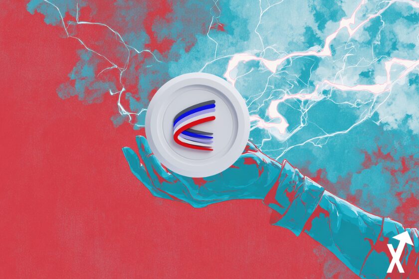 "Intense red and blue aerodrome coin"