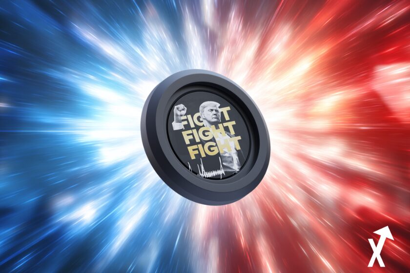 "Trump coin fight against American flag"