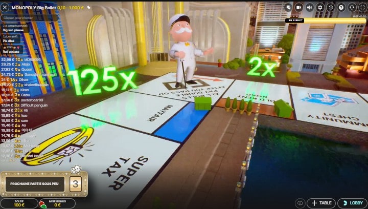 bonus game activation in monopoly big baller