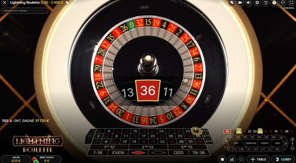 lightning roulette result announcement