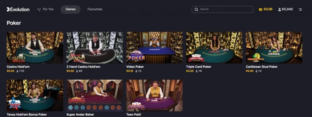 Choosing a live poker table