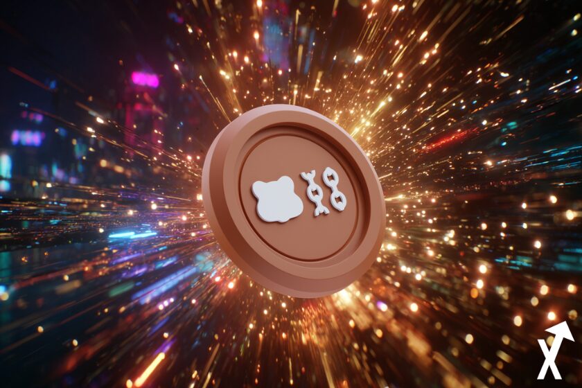 berachain coin sur fond blockchain futuriste