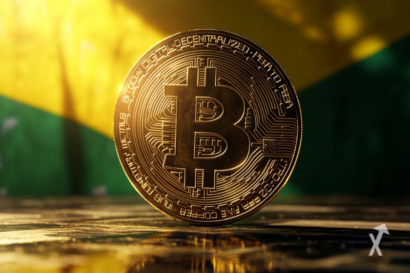 Símbolo Bitcoin: moneda digital destacada.