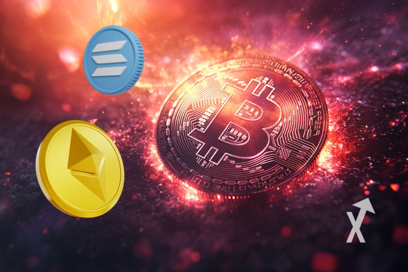 Colección de altcoins en tendencia.