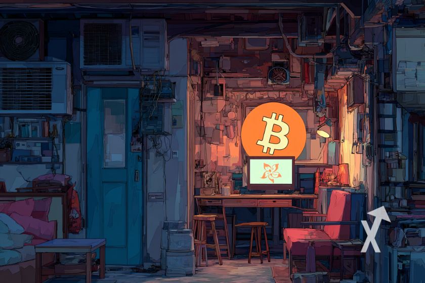 "Portada sobre criptomonedas en Hong Kong" Descripción: "Novedades sobre bitcoin en Hong Kong"