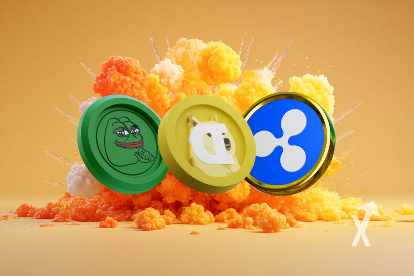 Criptomonedas: doge, pepe, xrp. Seguir.