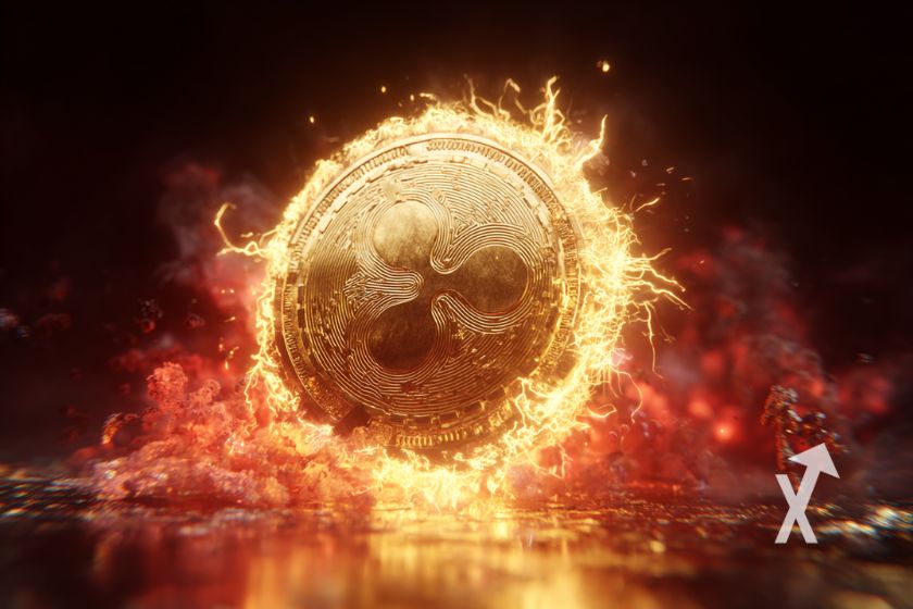 Cubierta de XRP Ripple, criptomoneda.