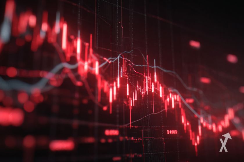 Criptomonedas en baja: tendencia negativa.