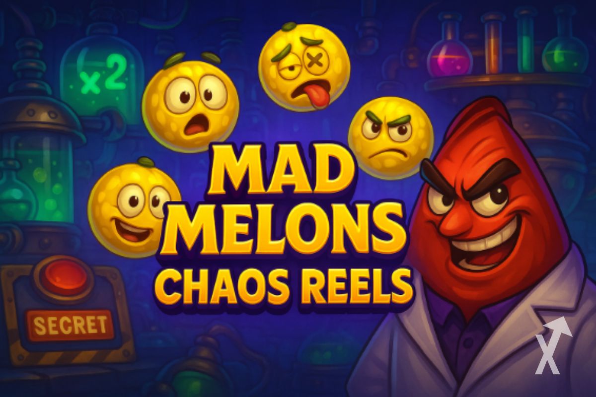 Portada del art&iacute;culo sobre Mad Melons, con emoticonos y fondo oscuro