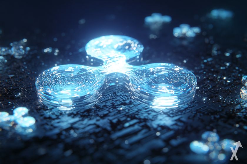 Ondulación rápida en el agua.