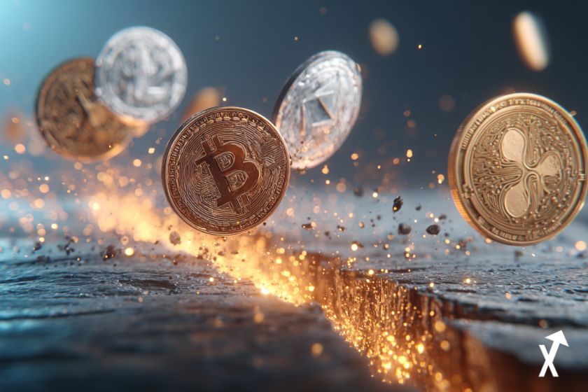 "Caída de altcoins en criptomonedas"