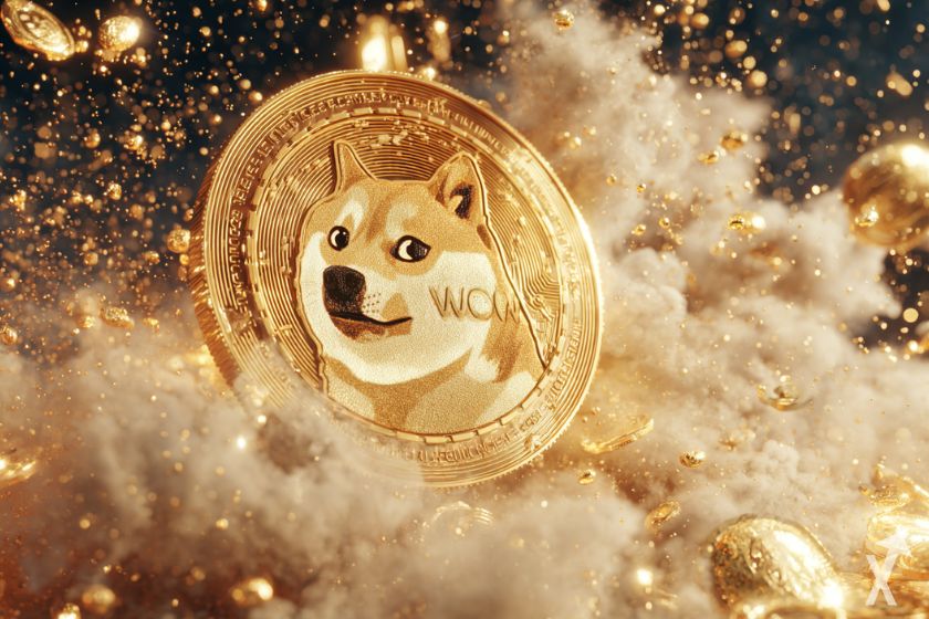 perro de dogecoin gracioso ladra altcoins.
