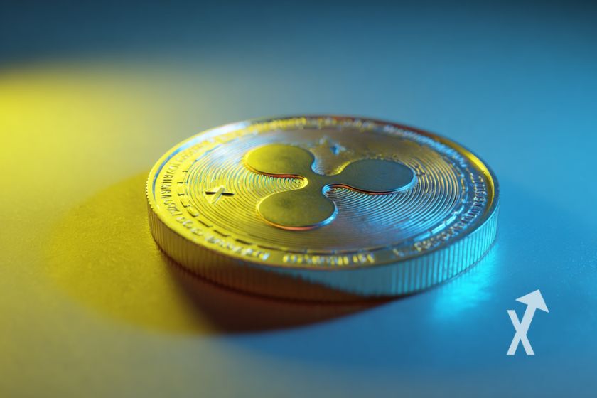 Cubierta de XRP. Moneda digital.