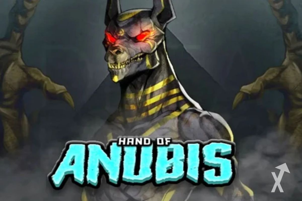 mano cubierta del dios Anubis, para el juego Casino Anubis