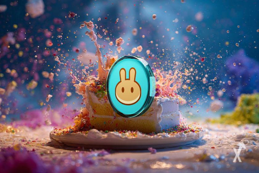 El token CAKE - criptomoneda popular.