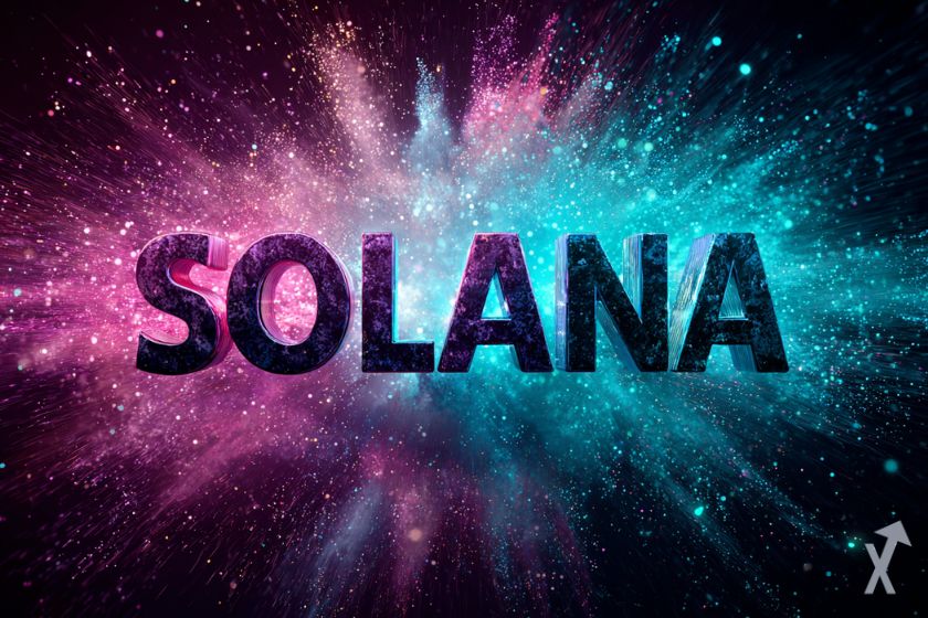 Escritura colorida sobre fondo vibrante.