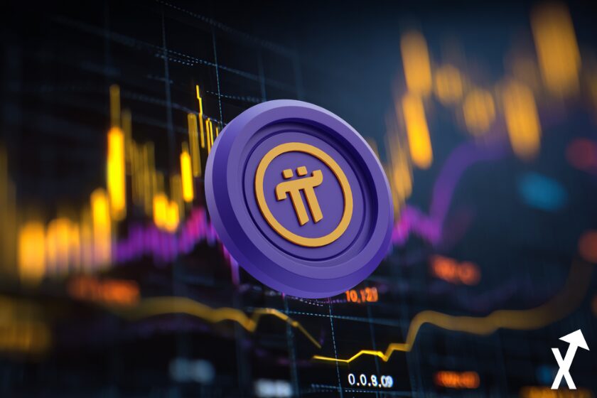 Moneda Pi en gráfico de criptomonedas.