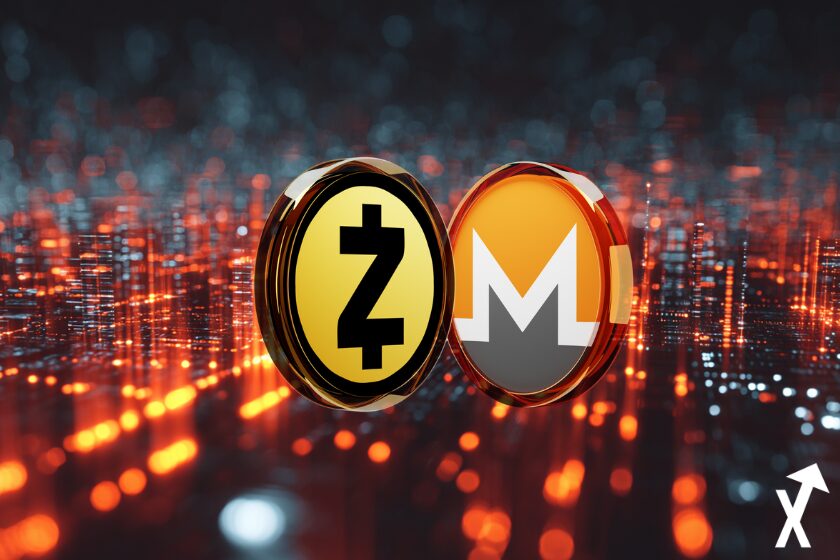 "Monedas MONERO ZCASH en colores"