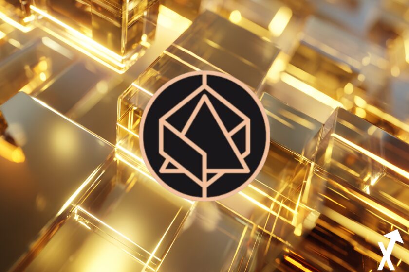"Alchemix moneda cripto ALCX dorada"