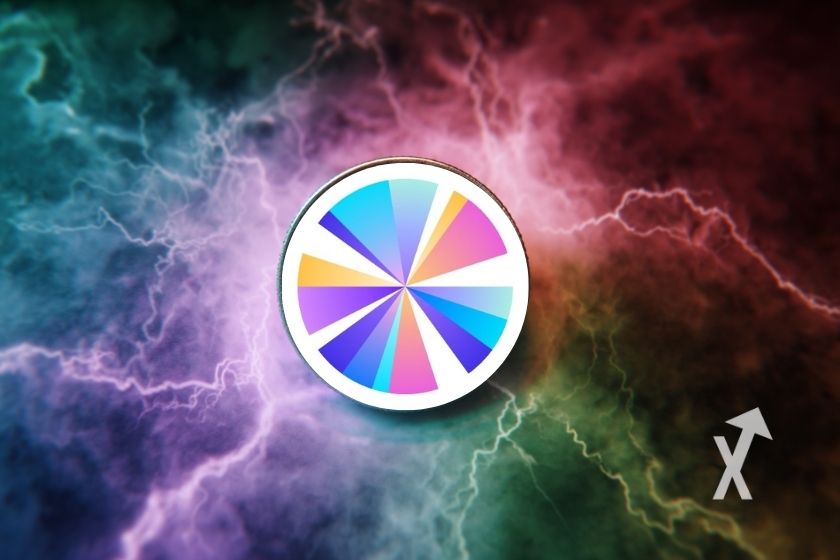 Criptomoneda SKY de Maker en colores.