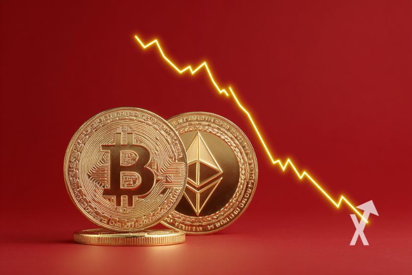 Criptomonedas Bitcoin y Ethereum con tendencia.