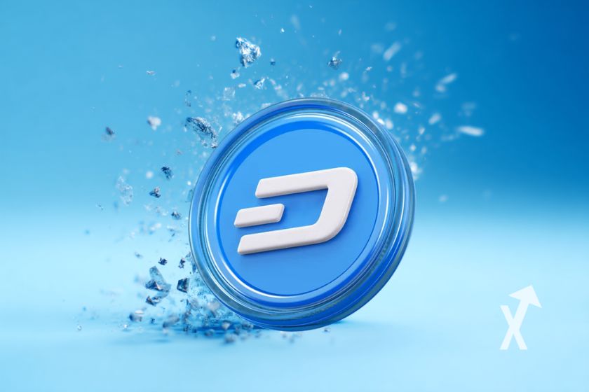 Esquina de Dash en azul brillante.