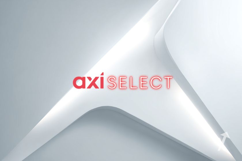 "Logo Axi Select rojo y abstracto"