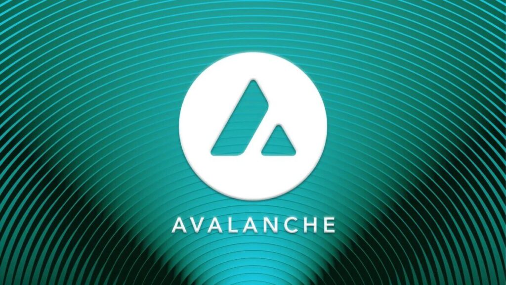 avalanche avax logo verde y blanco degradado de negro y verde