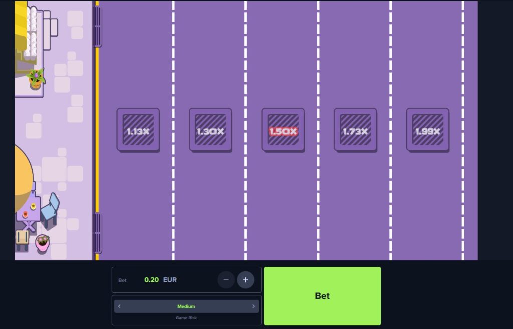 captura de pantalla del bet en chicken cross juego