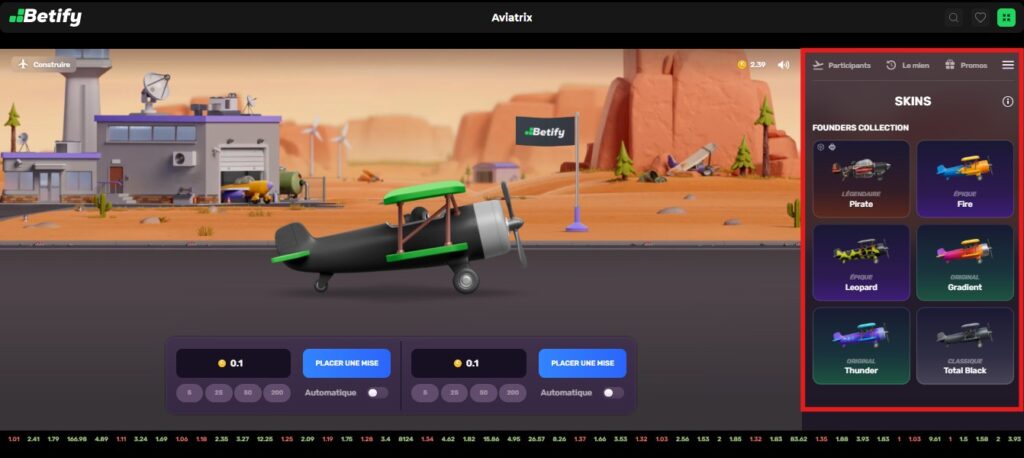 Captura de pantalla de Aviatrix Skin NFT