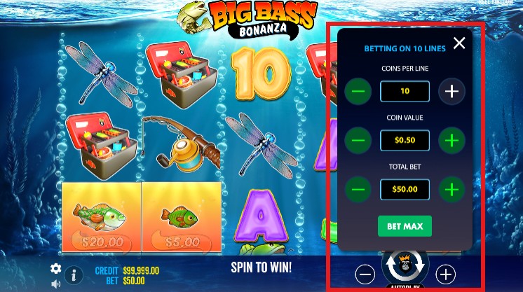 Captura de pantalla de apostar en Big_bass_bonanza