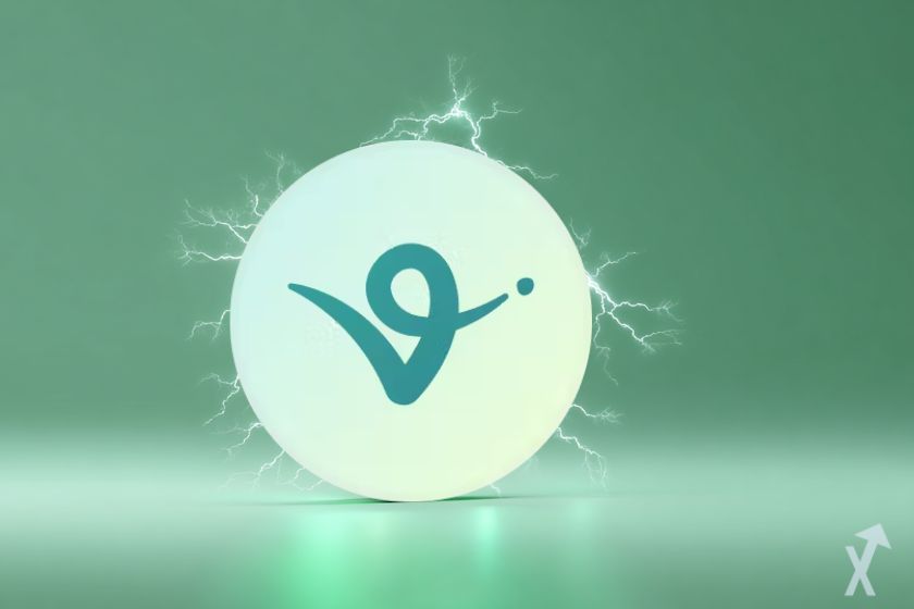 "Logo de protocolo virtual con electricidad"