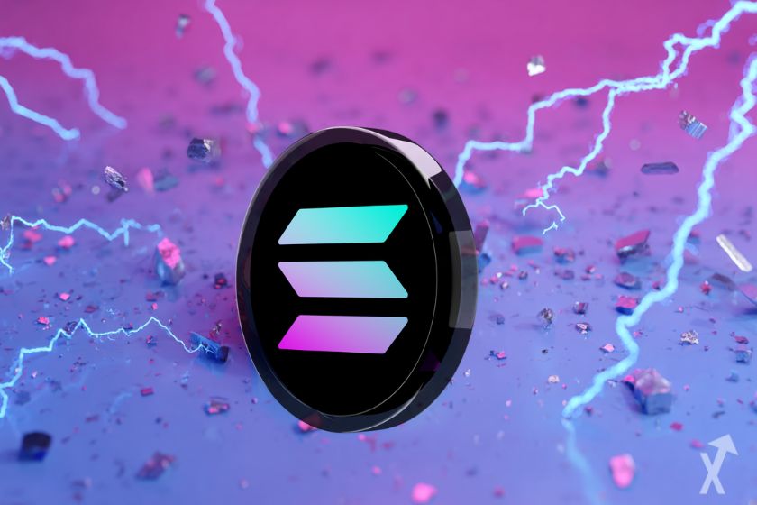 Logotipo Solana negro y azul.