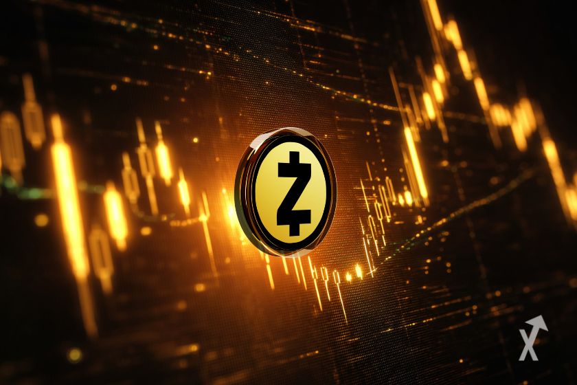 Token Zcash en gráfico con velas.