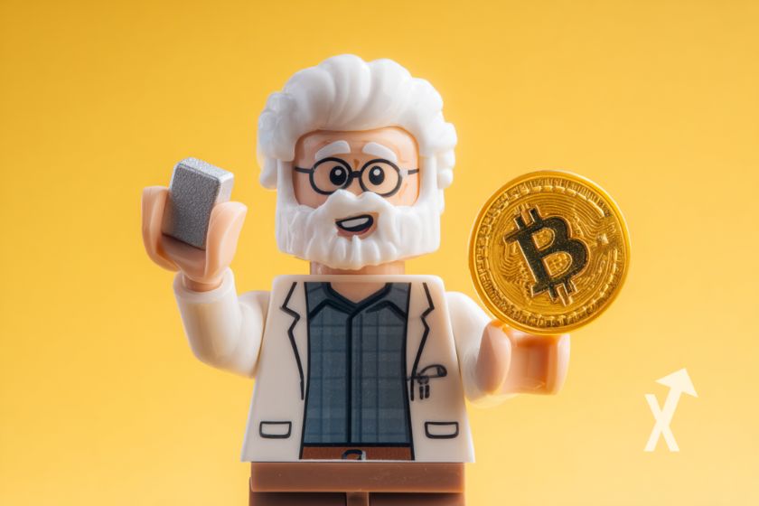 "Peter Schiff con Lego y criptomonedas"