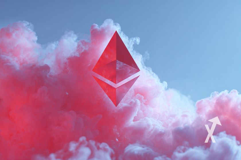 "Logo de Ethereum en rosa"