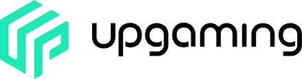 logotipo de upgaming en verde y negro 