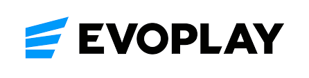 logotipo de evoplay en negro y azul