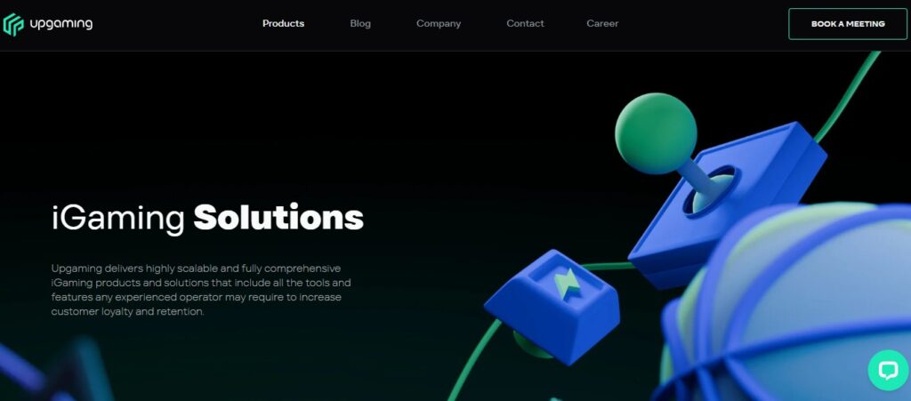 Captura de pantalla de la página de inicio Upgaming  ¿Quién es el proveedor de software UpGaming?