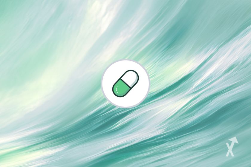 Logo de PUMP en fondo verde.