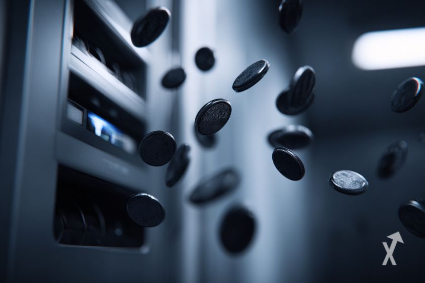 Lluvia de tokens en cajero automático.