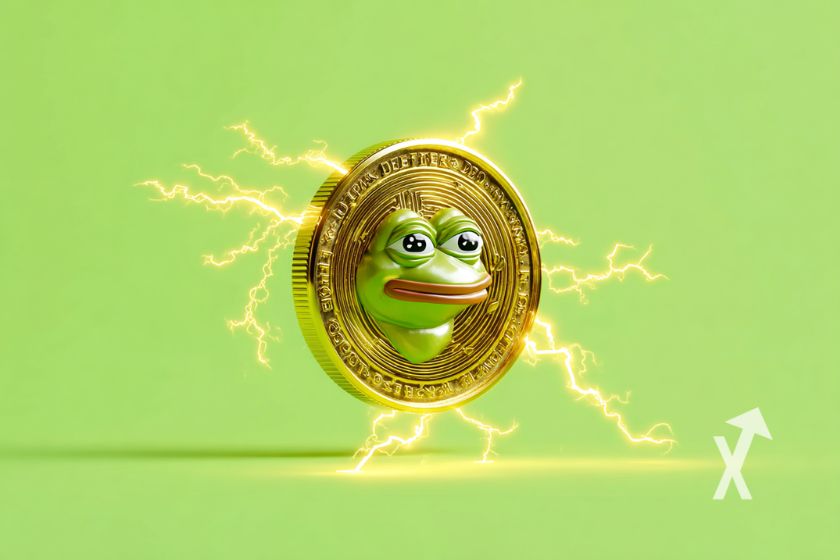 Moneda Pepe con electricidad amarilla.