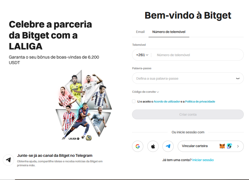 inscrição bitget